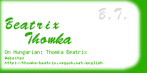 beatrix thomka business card